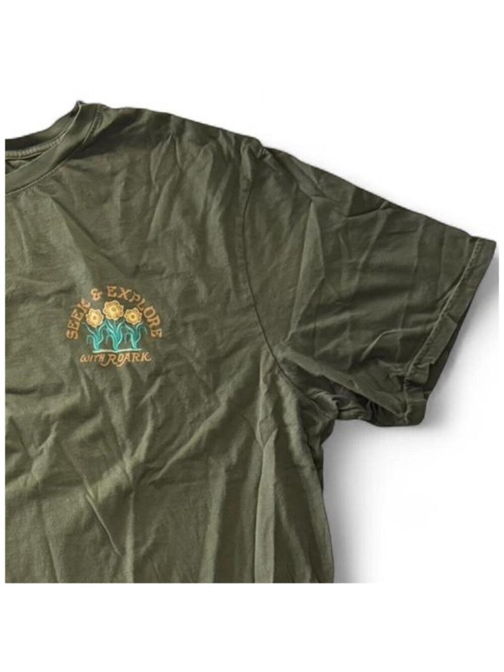 Roark Men's Green and Khaki T-shirt